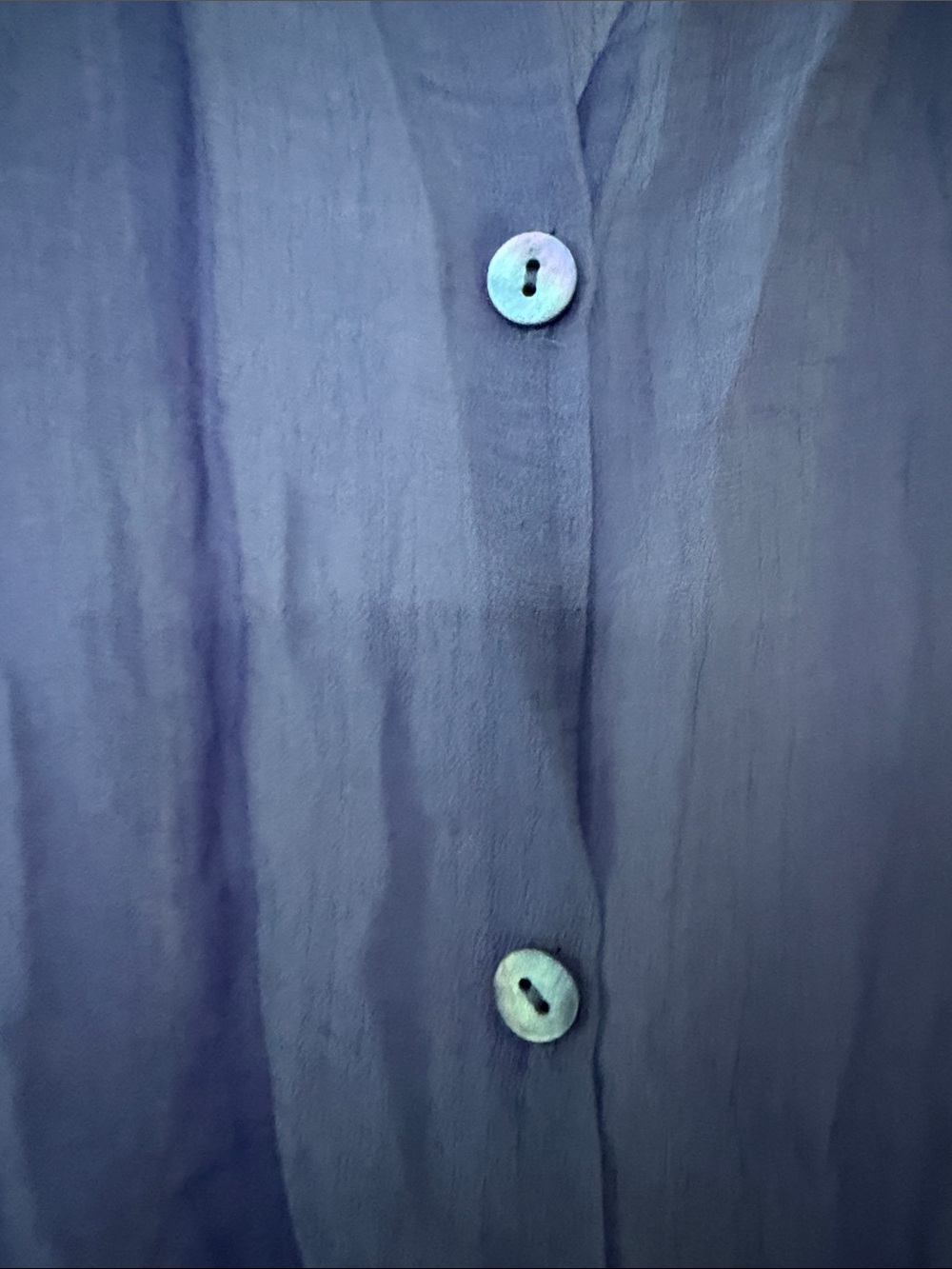Eileen Fisher Violet Sheer Button-Down Shirt - Picture 4 of 8